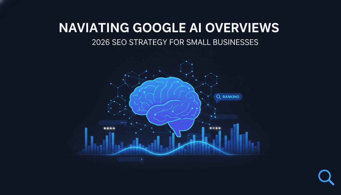 《Navigating Google AI Overviews: A 2026 SEO Strategy for Small Businesses》的封面图