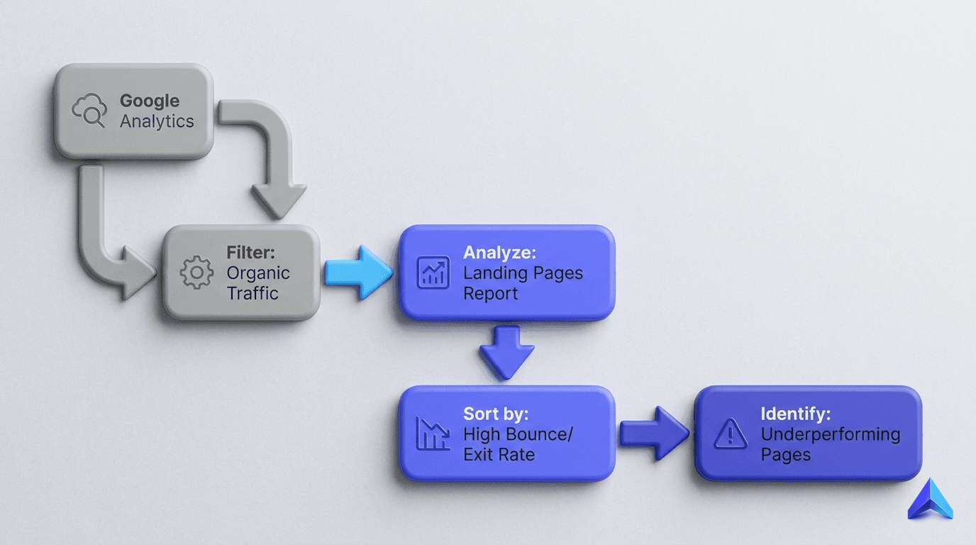 Landing pages: find the pages bleeding traffic silently illustration