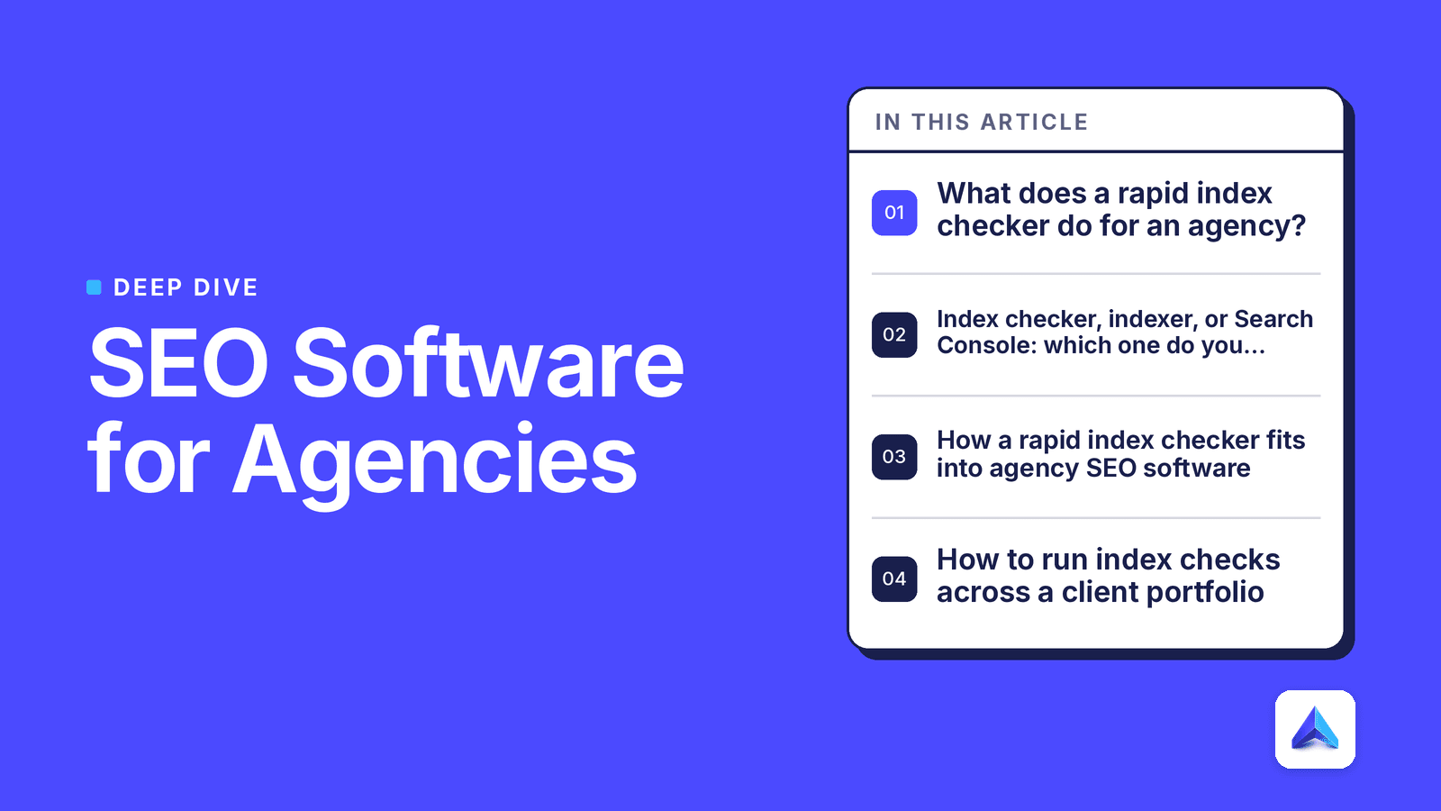Cover image for SEO Software for Agencies: Rapid Index Checker Guide