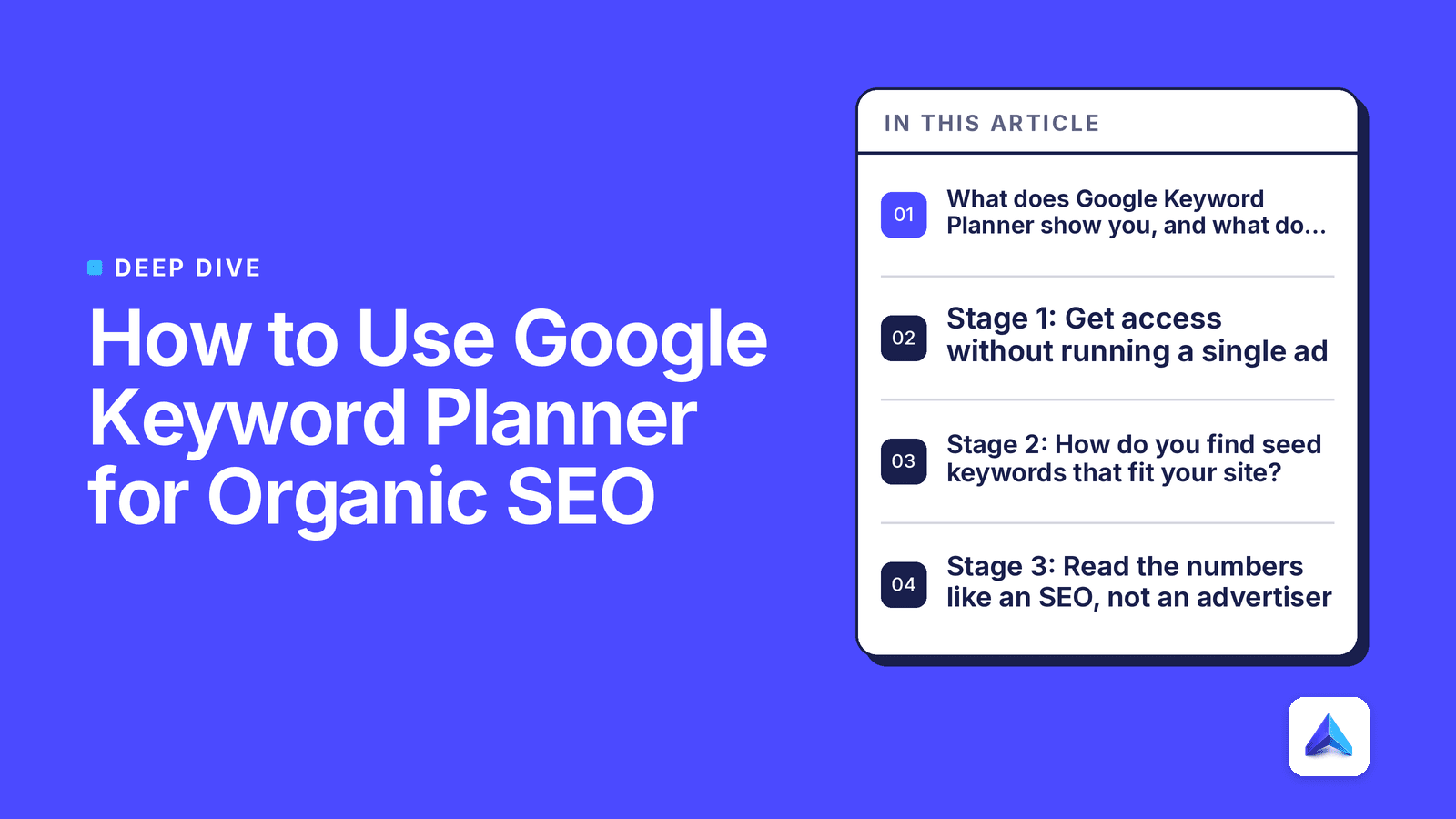 Cover image for How to Use Google Keyword Planner for Organic SEO