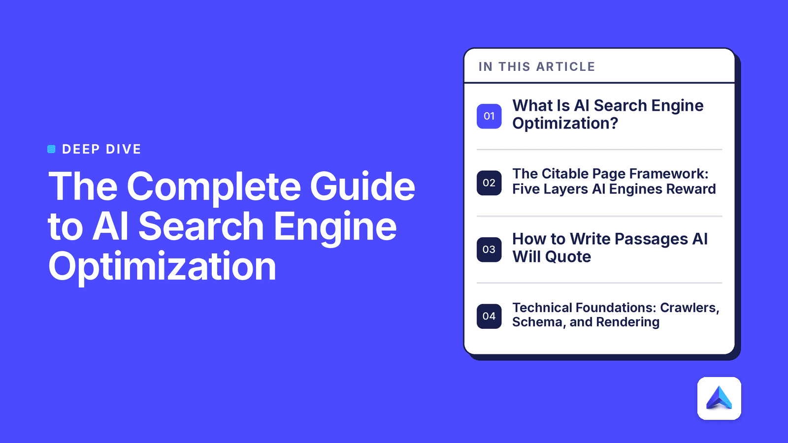 《The Complete Guide to AI Search Engine Optimization》的封面圖