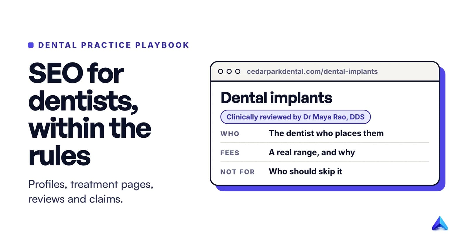 《SEO for Dentists: The Practice Owner's Playbook》的封面图