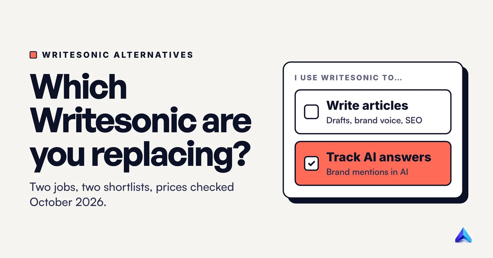 Cover image for Writesonic Alternatives for Writing or AI Visibility