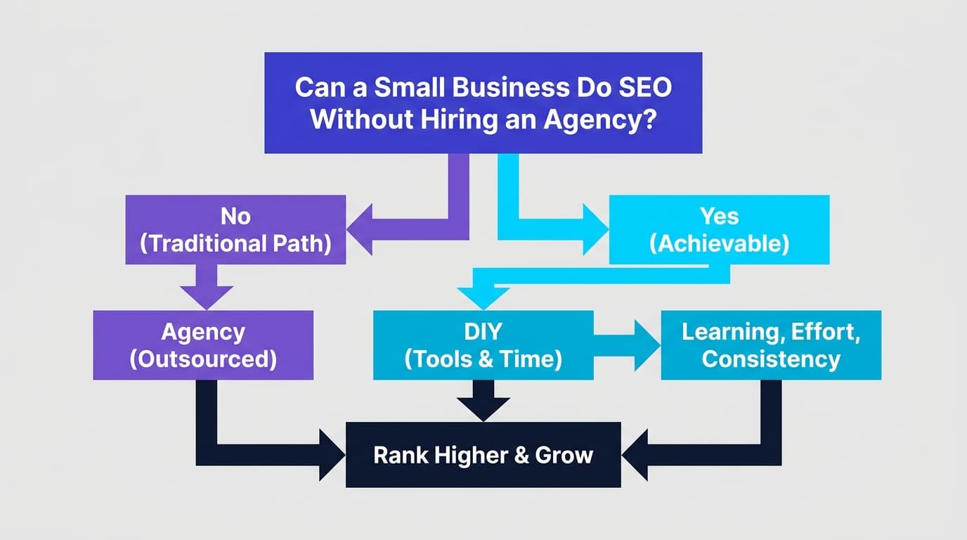 Can a Small Business Do SEO Without Hiring an Agency? illustration