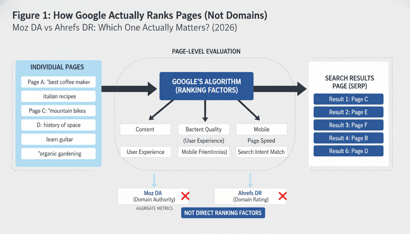 How Google Actually Ranks Pages (Not Domains) illustration
