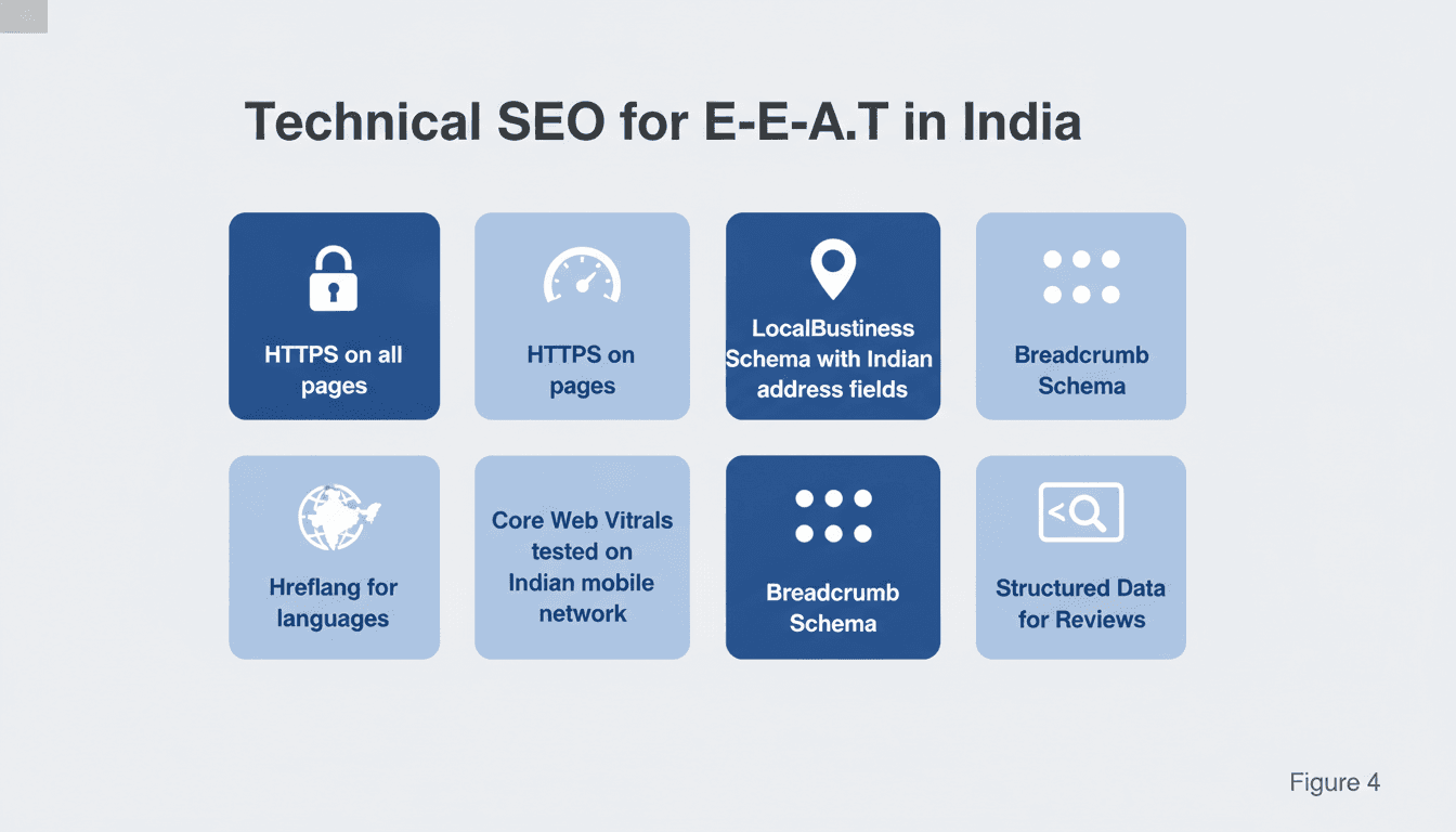 Technical trust signal checklist for Indian e-commerce and YMYL websites aligned with E-E-A-T requirements