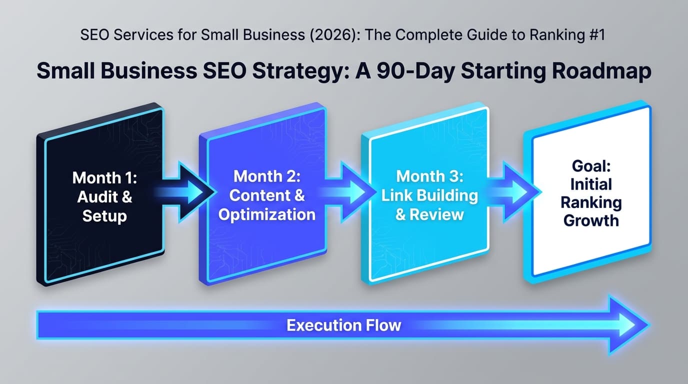 Small Business SEO Strategy: A 90-Day Starting Roadmap illustration